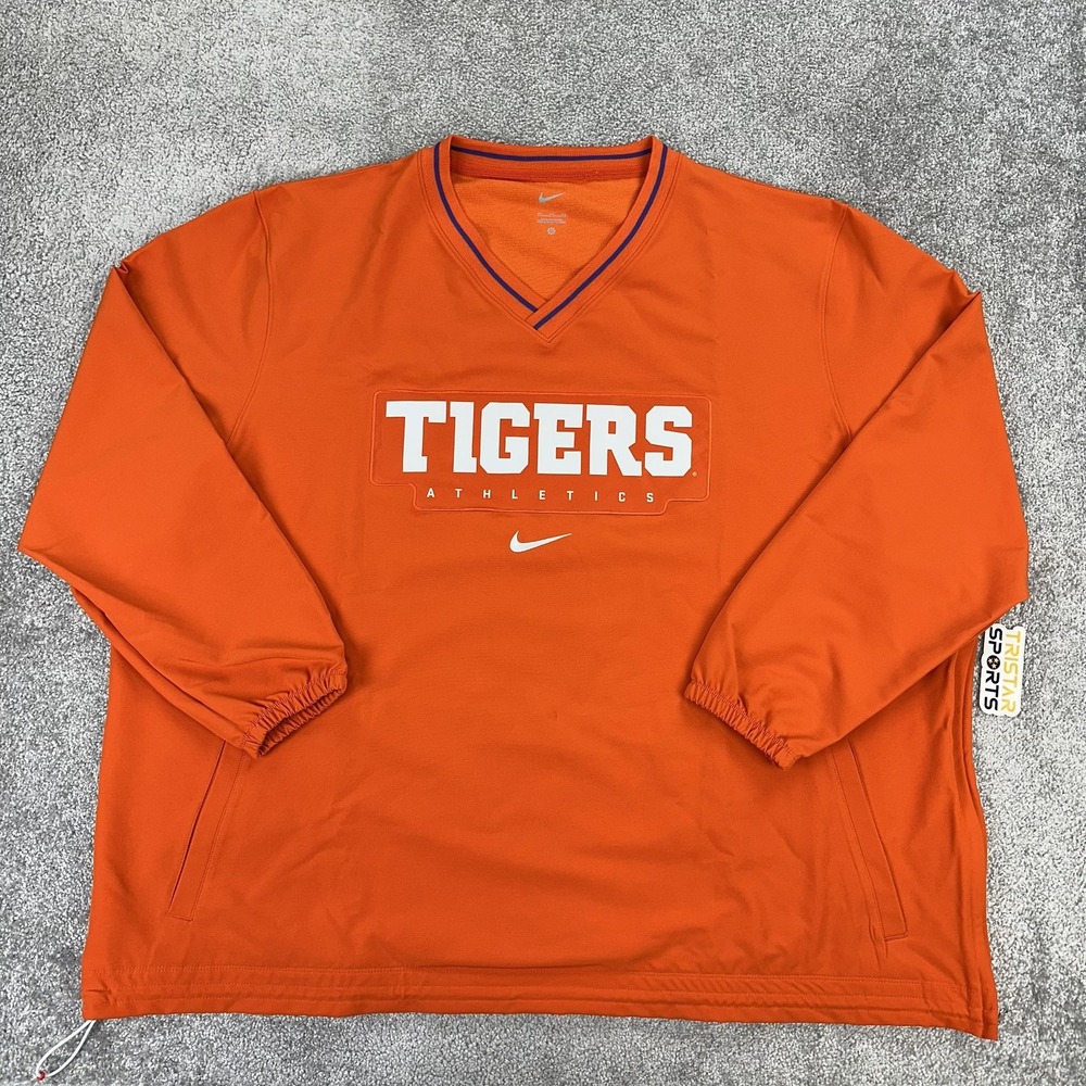 Clemson Tigers Jacket Mens 4XL V-Neck Windshirt Pullover Nike PE Team Issue